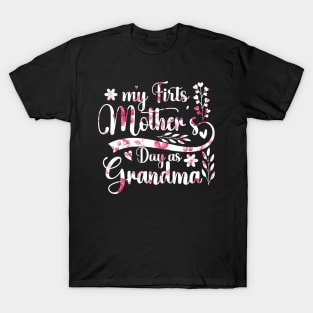 My First Mother's Day As A Grandma Happy Mothers Day 2024 T-Shirt